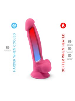 Silexd - Pene Realistico Mod 1 in Silicone Rosa Fluorescente 17,6 Cm