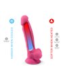 Silexd - Pene Realistico Mod 1 in Silicone Rosa Fluorescente 17,6 Cm
