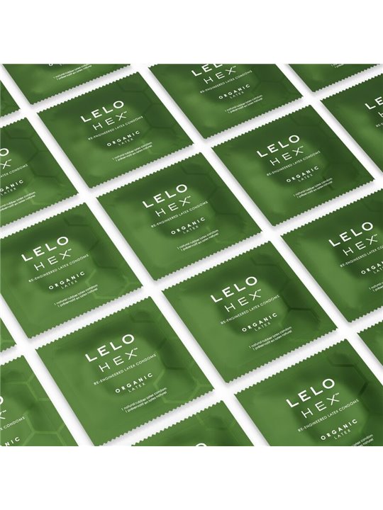 Lelo Hex Organic - Natural Lubricated Condoms Pack of 36