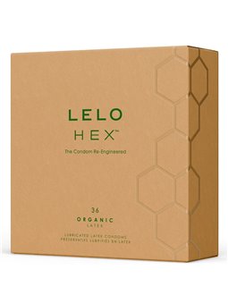 Lelo Hex Organic - Natural Lubricated Condoms Pack of 36