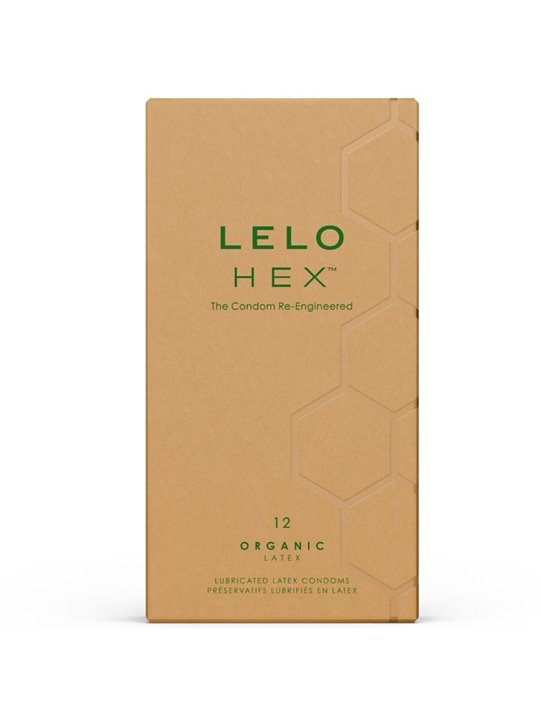 Lelo Hex Organic - Preservativi Naturali Lubrificati Confezione da 12