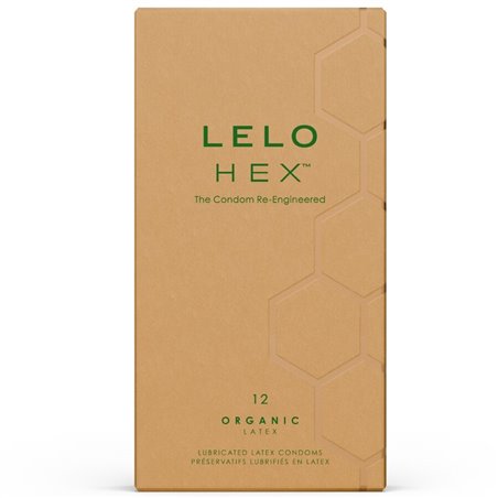 Lelo Hex Organic - Natural Lubricated Condoms Pack of 12
