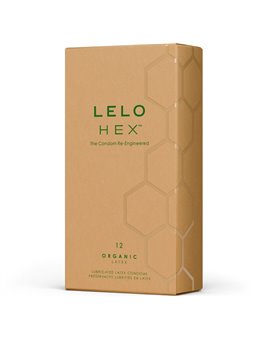 Lelo Hex Organic - Natural Lubricated Condoms Pack of 12
