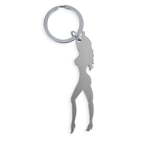 Diablo Picante - Portachiavi Apribottiglia Silhouette Donna Argentato