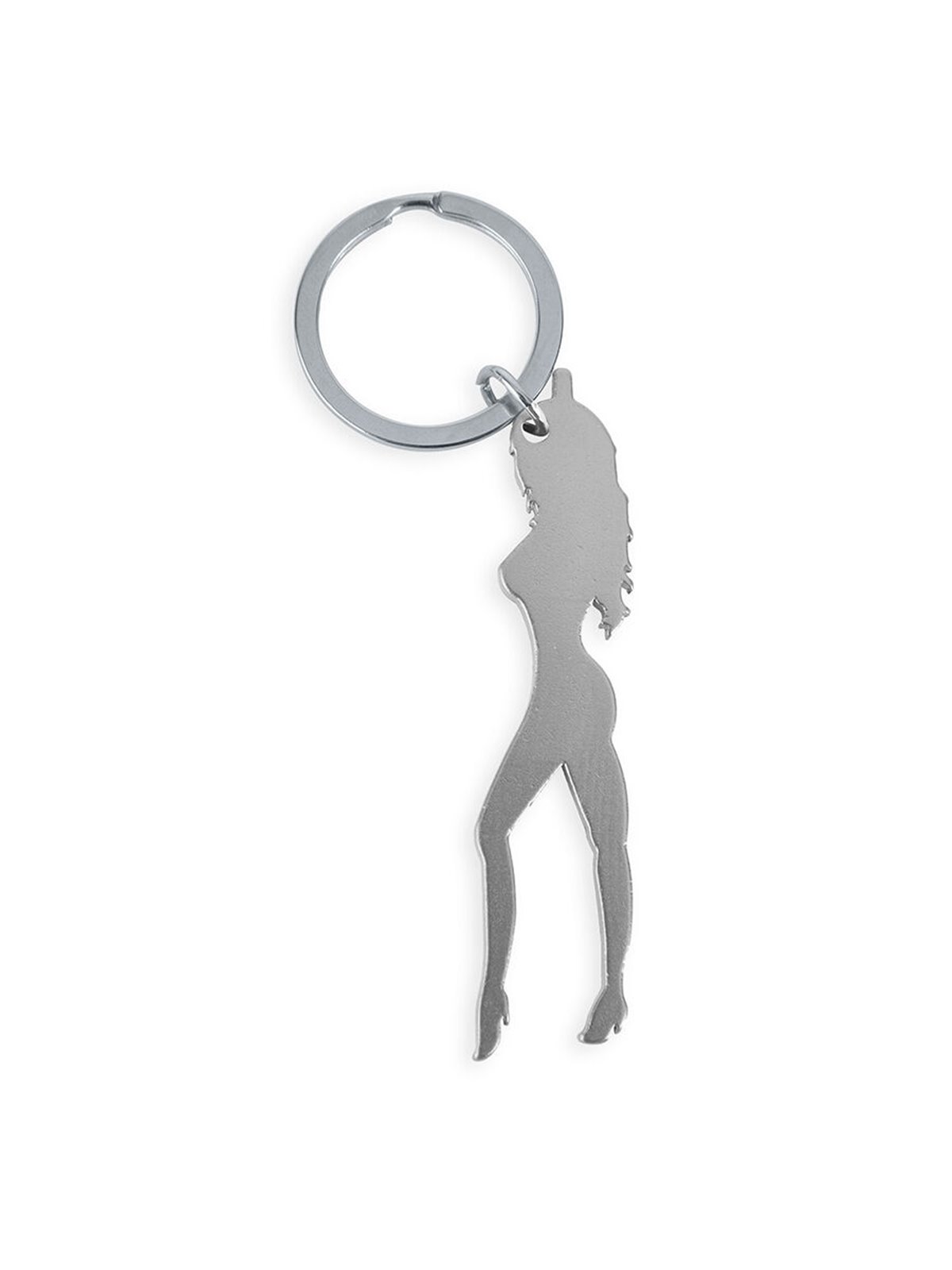 Diablo Picante - Portachiavi Apribottiglia Silhouette Donna Argentato