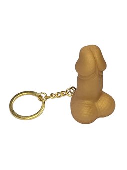 Diablo Picante - Gold Penis-Shaped Whistle Keyring