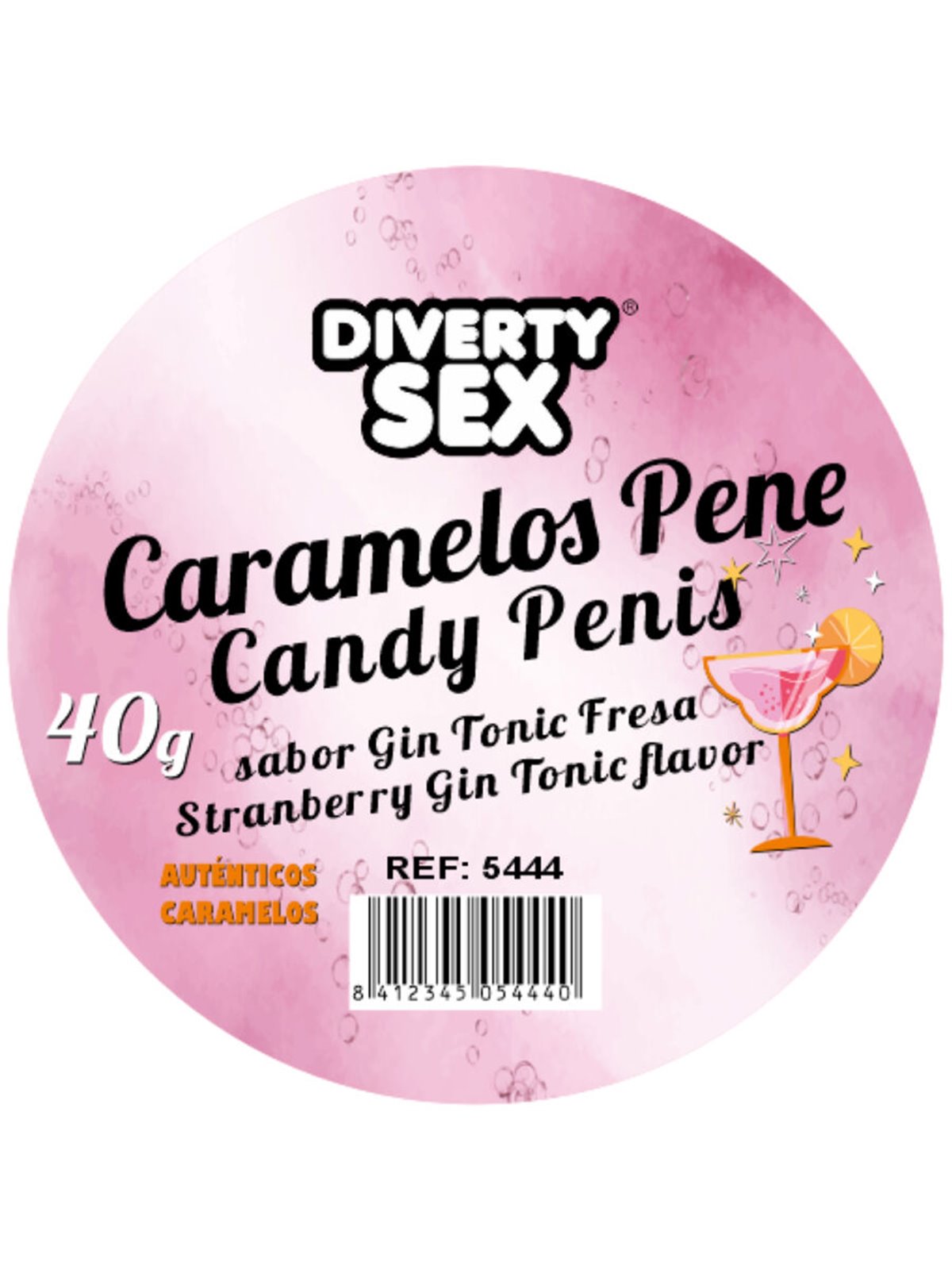 Diablo Picante - 20 Caramelle a Forma di Pene al Gusto di Gin Tonic