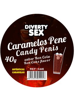 Diablo Picante - 20 Caramelle a Forma di Pene al Gusto di Rum e Coca