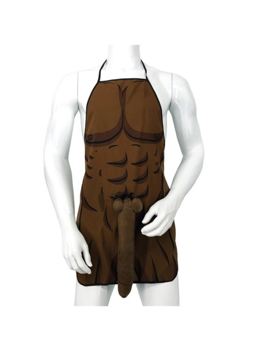 Diablo Picante - Brown 3D Penis Kitchen Apron