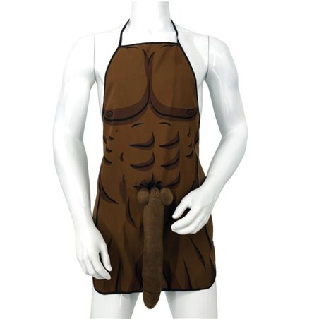 Diablo Picante - Brown 3D Penis Kitchen Apron