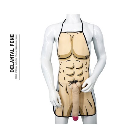 Diablo Picante - Kitchen Apron with 3D Penis