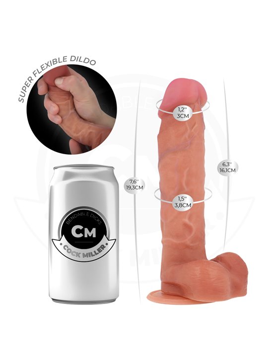 Cock Miller - Dildo Iperrealistico Articolabile in Silicone 19,3 Cm