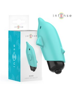 Intense Echo - Blue Dolphin-Shaped Bullet Vibrator 8x4.7 cm