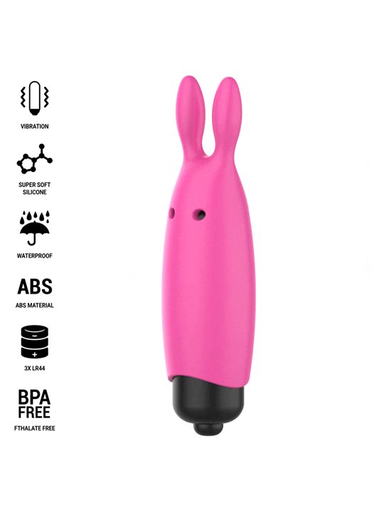 Intense Echo - Vibratore Bullet a Forma di Coniglio Rosa 8,3x2,4 Cm