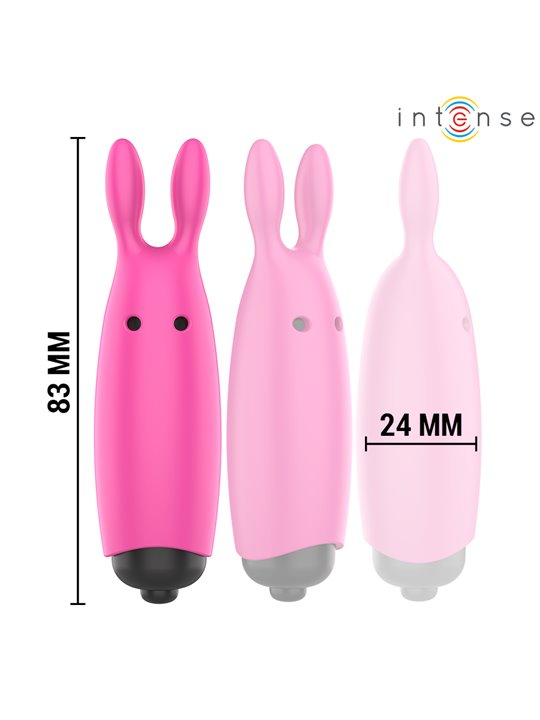 Intense Echo - Vibratore Bullet a Forma di Coniglio Rosa 8,3x2,4 Cm