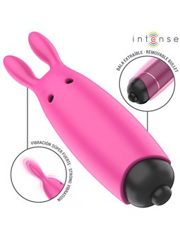 Intense Echo - Vibratore Bullet a Forma di Coniglio Rosa 8,3x2,4 Cm
