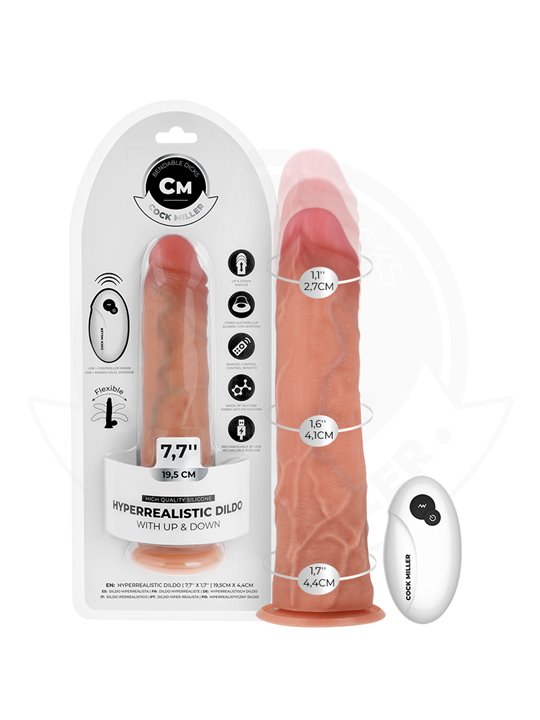 Cock Miller - Dildo Iperrealistico Up & Down con Telecomando 19,5 Cm