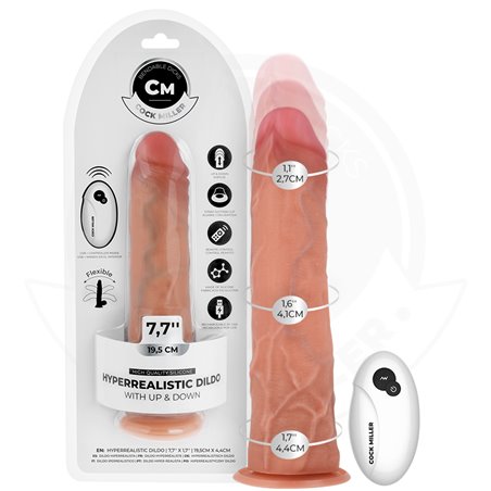 Cock Miller - Dildo Iperrealistico Up & Down con Telecomando 19,5 Cm