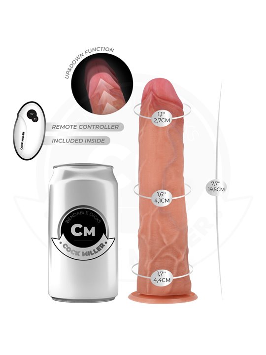 Cock Miller - Dildo Iperrealistico Up & Down con Telecomando 19,5 Cm