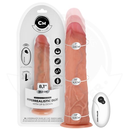 Cock Miller - Dildo Iperrealistico Up & Down con Telecomando 20,5 Cm