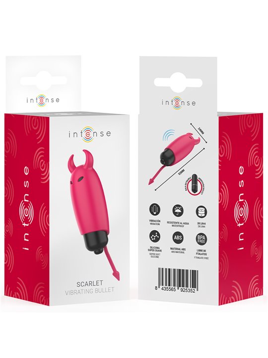 Intense Scarlet - Red Devil Vibrating Bullet 9.3x2.4 cm