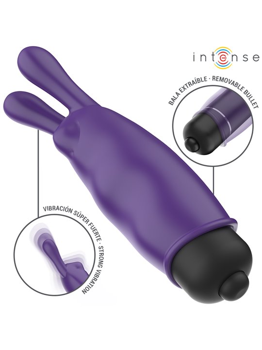 Intense Mystic - Purple Rabbit Vibrating Bullet 8.7x2.4 cm