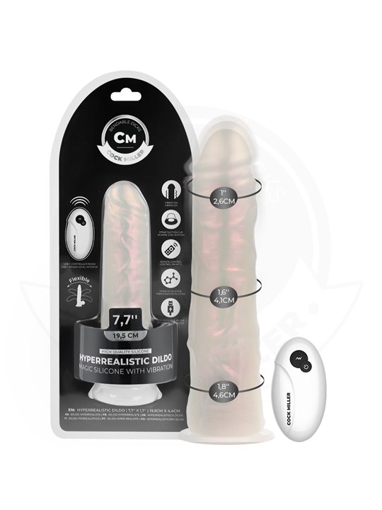 Cock Miller - Realistic Vibrator with Light and Remote Control 20.5 cm