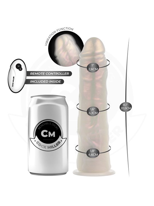 Cock Miller - Vibratore Realistico con Luce e Telecomando 20,5 Cm