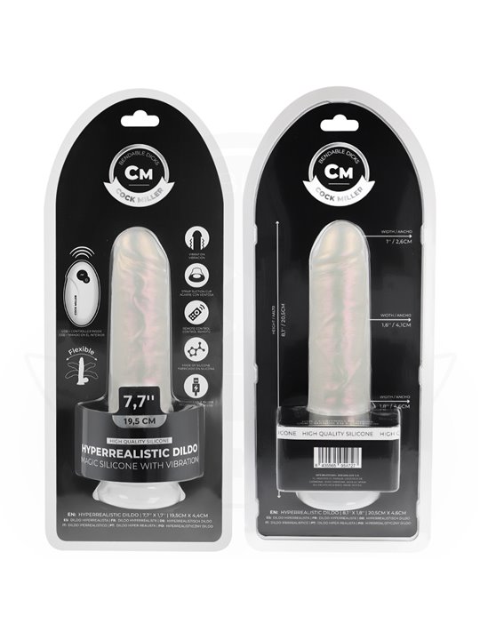 Cock Miller - Realistic Vibrator with Light and Remote Control 20.5 cm