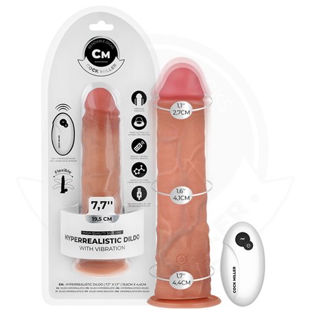 Cock Miller - Vibratore Realistico con Ventosa e Telecomando 19,5 Cm