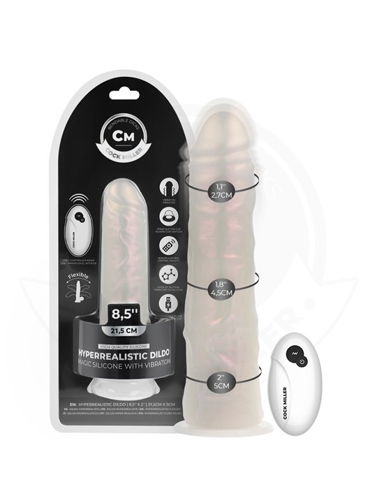 Cock Miller - Vibratore Realistico con Luce e Telecomando 21,5 Cm