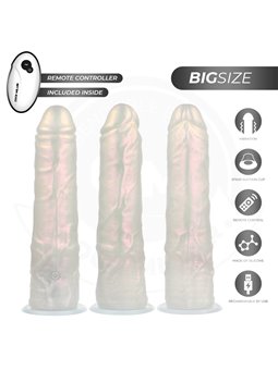 Cock Miller - Realistic Vibrator with Light and Remote Control 21.5 cm