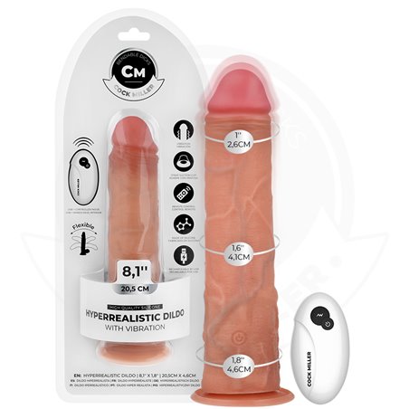 Cock Miller - Vibratore Realistico con Ventosa e Telecomando 20,5 Cm