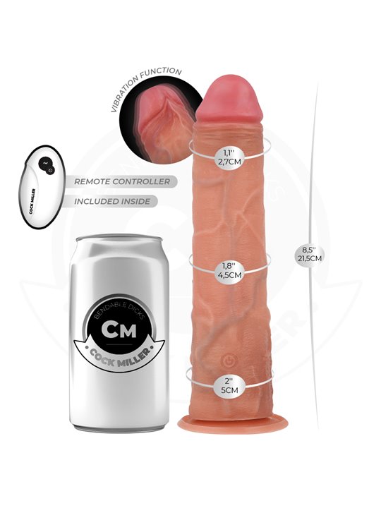 Cock Miller - Vibratore Realistico con Ventosa e Telecomando 21,5 Cm