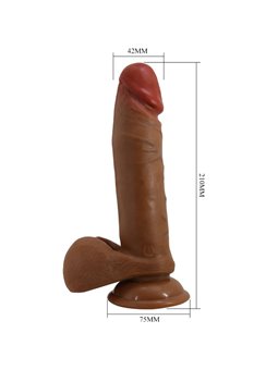 Baile Abel - Vibratore Realistico con Rotazione e Spinta 21 Cm Mulatto