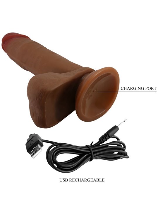 Baile Abel - Vibratore Realistico con Rotazione e Spinta 21 Cm Mulatto