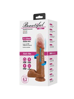 Baile Abel - Vibratore Realistico con Rotazione e Spinta 21 Cm Mulatto