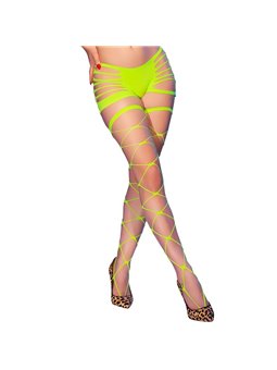 Chilirose CR 4867 - Neon Green Fishnet Stockings Size S/M