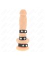 Kink - Triple Real Leather Cock Ring with Snap Closure