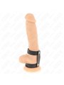 Kink - Anello Fallico Doppio in Vera Pelle con Chiusura a Pressione