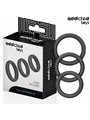 Addicted Toys - Set of 3 Flat Silicone Cock Rings in Black