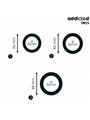 Addicted Toys - Set di 3 Anelli Fallici Piatti in Silicone Nero