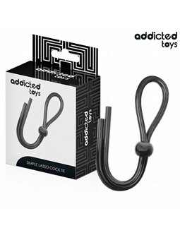 Addicted Toys - Corda in Silicone per Pene a Singolo Anello Nero