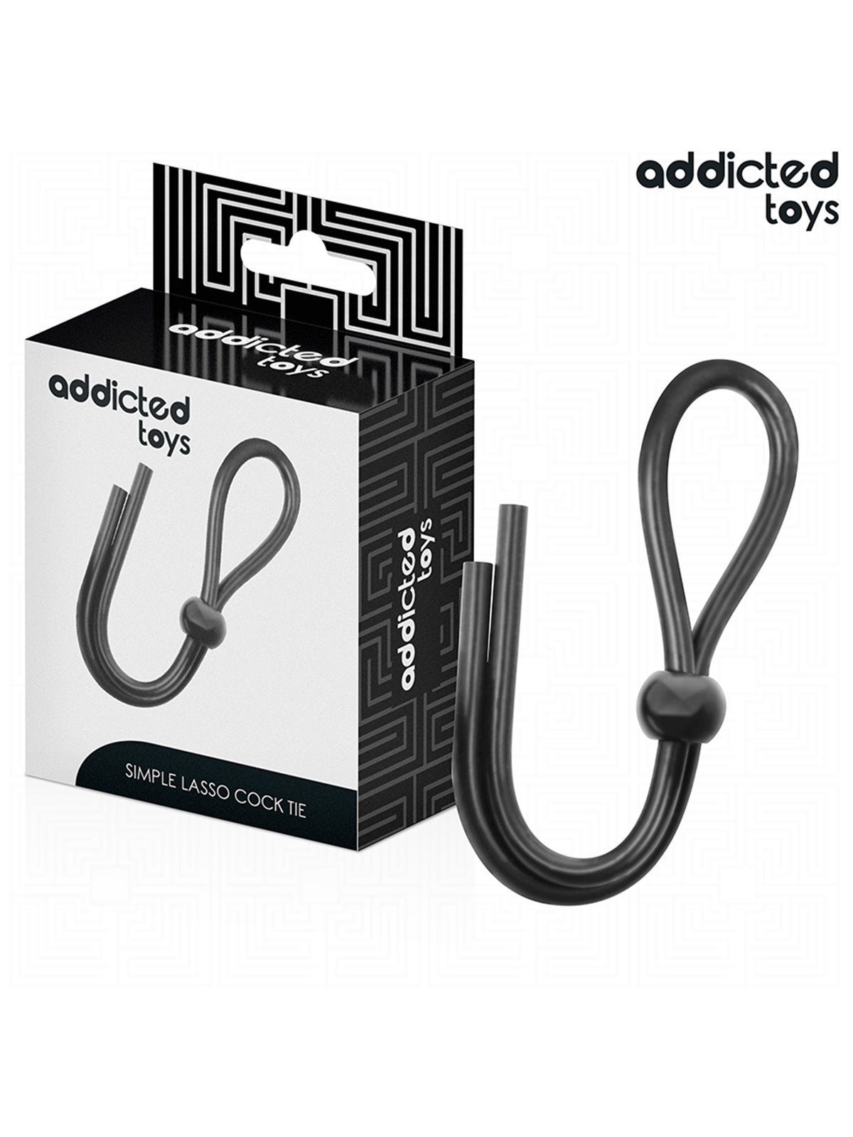 Addicted Toys - Corda in Silicone per Pene a Singolo Anello Nero