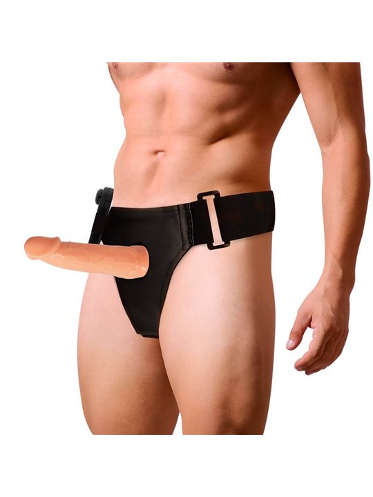 Harness Attraction - Willian Hollow Rnes with Vibrator 17 X 4.5CM