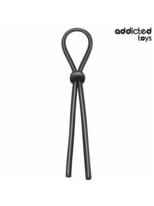Addicted Toys - Corda in Silicone per Pene a Singolo Anello Nero