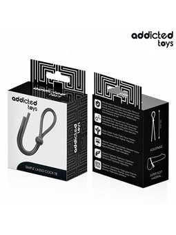 Addicted Toys - Single Ring Silicone Cock Rope Black