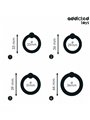 Addicted Toys - Set di 4 Anelli Fallici in Silicone a Pressione Nero
