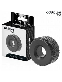 Addicted Toys - Extra Thick Silicone Cock Ring Black