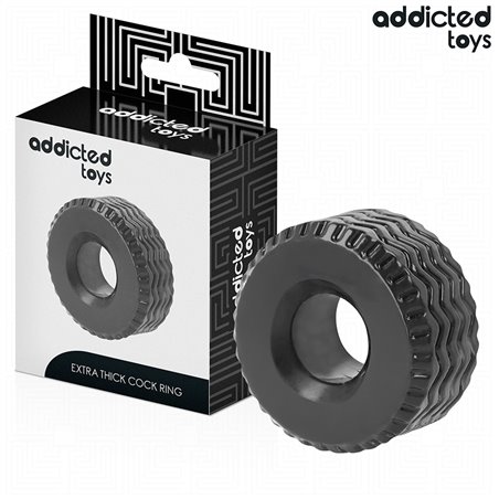Addicted Toys - Extra Thick Silicone Cock Ring Black